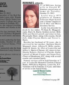 Obituary for LESLIE G. ROMINES